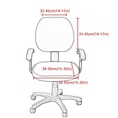 ieftine Husă scaun de birou-husă scaun de birou pentru computer burgundă elastică, rotativă, pentru scaun pentru jocuri, elastic, jacquard, negru, uni, culoare solidă, moale, durabil, lavabil