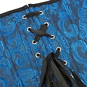 billiga Korsett-Rokoko Punk och gotiskt Medeltida kostymer Överbystkorsett Underkläder Bustier 14 plastben Maskeradkläder Dam Kunglig Bröllop Bröllopsgäst Vuxna Korsett
