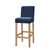 cheap Dining Chair Cover-Stretch Velvet Bar Stool Cover Burgundy Counter Height Pub Chair Slipcover for Dining Room Cafe Non Slip with Elastic BottomThick Soft Style