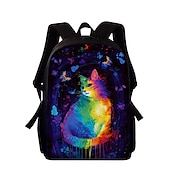 cheap Kids &amp; Teen Backpacks-Animal Backpack Kids Colorful Cat Print Oxford Fabric Backpack for School and Travel - Stylish and Durable, Perfect for Students, Back to School
