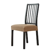 Seat Covers for Dining Room Chairs with Ties Burgundy Stretch Jacquard Chair Covers Removable Washable Kitchen Chair Seat Cushion Slipcovers Protector 31