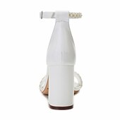 economico sposa-Per donna scarpe da sposa Stiletto Scarpe Bling Bling Scarpe da sposa Quadrato Occhio di pernice Vintage Similpelle Bianco Avorio