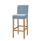 cheap Dining Chair Cover-Stretch Velvet Bar Stool Cover Burgundy Counter Height Pub Chair Slipcover for Dining Room Cafe Non Slip with Elastic BottomThick Soft Style