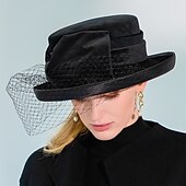 abordables Chapeaux de Fête-Fascinateurs de velours élégants de mode / chapeaux avec nœud papillon / nœud papillon en satin / tulle 1pc occasion spéciale / fête / soirée / dames jour casque