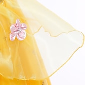 cheap Girl's Halloween Costumes-Book Week 2026 Girls' 3D Rose Solid Colored Dress Sleeveless Summer Fall Sports &amp; Outdoor Daily Princess Costume Kids 2-8 Years A Line Dress Tulle Dress Maxi Regular Fit