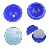 halpa Jää- ja jäätelövälineet-caketools wars death star silikoni pyöreä jääpala muottitarjotin aavikko pallo muotti tee itse työkalu jäätarjotin jäätelö kakkutyökalut