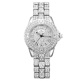 baratos Relógios Quartz-Irmã abelha Feminino Relógios de Quartzo Diamante Cronógrafo Moda Relógio de Pulso IMPERMEÁVEL Decoração Correia de Aço Inoxidável Assista