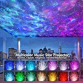 tanie Lampy projektora i projektory laserowe-projektor gwiazda projektor galaxy do sypialni pilot zdalnego sterowania&amp;amp; Głośnik bluetooth z białym szumem 14 kolorów led lampki nocne do kina domowego na świąteczny prezent!