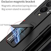 Χαμηλού Κόστους Samsung Θήκη-τηλέφωνο tok Για Samsung Galaxy Z Fold 3 Πίσω Κάλυμμα Προστατευτικό φακού κάμερας Σταντ ποδηλάτου με υποδοχή για στυλό Μονόχρωμο PC