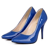 economico Tacchi a Spillo-Per donna Tacchi Stiletto Taglie forti Ufficio Giornaliero Tinta unita Estate Tacco alto Stiletto Appuntite Lavoro Essenziale Classico Vernice Mocassino Nero Giallo Rosa