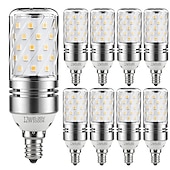 cheap LED Corn Lights-12W E14 E27 Led Candlestick Bulb AC85-265V Silver LED Corn Bulb Two-color Temperature Corn Lamp Equivalent to the Traditional 100 Watt 1400lm  Led Chandelier Bulb