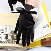 abordables Gants de Fête-Satin Longueur Poignet Gant Elégant / Style Simple Avec Noeud Gants de Mariage / Fête