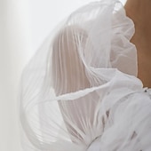 preiswerte Hochzeit Schals-elfenbein schal&amp;amp; Wrap Damen Wrap Puff Langarm Spitze Hochzeit Wraps mit Schleife für Party Abend Frühling&amp;amp; Sommer