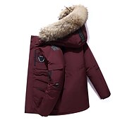 preiswerte Daunenjacken &amp; Parkas für Herren-Herren Wintermantel Winterjacke Daunenjacke 90% weiße Entendaunen Windundurchlässig Warm Winter Schwarz Weiß Rote Pufferjacke