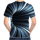 cheap Boy&#039;s 3D Vision &amp; Geometry-Boys 3D Graphic Color Block Optical Illusion T shirt Tee Short Sleeve 3D Print Summer Active Sports Streetwear Kids 3-12 Years