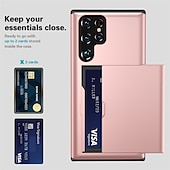 economico Cover Samsung-Custodia per telefono per Samsung Galaxy S24 S23 S22 S21 S20 Plus Ultra Note 20 Ultra 10 Plus S10 S9 Plus S25 Ultra retro con supporto per schede antipolvere antiurto TPU colorata solida