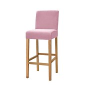 cheap Dining Chair Cover-Stretch Velvet Bar Stool Cover Burgundy Counter Height Pub Chair Slipcover for Dining Room Cafe Non Slip with Elastic BottomThick Soft Style