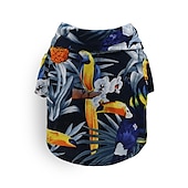 cheap Cooling Vest &amp; Shirt-Dog Hawaiian Shirt 2 Pieces Puppy Clothes for Small Medium Large Dogs Boy Breathable Coconut Tree Dog T-Shirt Pet Apparel Cat Outfit for Chihuahua Yorkie Costume Clothing (Small, 1)