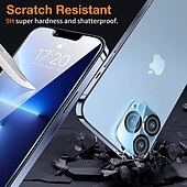 abordables Protecteurs d&#039;écran pour iPhone-3 ensembles Protection Écran + Protecteur D&#039;objectif D&#039;appareil Photo Pour Apple iPhone 16 iPhone 15 Pro Max Plus iPhone 14 Pro Max Phone 13 Pro Max 12 11 X XR XS Max 8 7 Verre Trempé Anti-Traces de