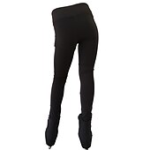 baratos Calças e Leggings de Patinação Artística-Calças para Patinação no Gelo Mulheres Para Meninas Patinação no Gelo Meia-calça Calças Preto Rosa claro Azul Real Tosão Elastano Elasticidade Alta Treino Profissional Competição Roupa para Patinação