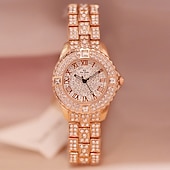 baratos Relógios Quartz-Irmã abelha Feminino Relógios de Quartzo Diamante Cronógrafo Moda Relógio de Pulso IMPERMEÁVEL Decoração Correia de Aço Inoxidável Assista