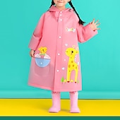 billige Guttas utendørsjakker-Unisex Gutt Jente 3D Dinosaur Regnfrakke Langermet Sommer Vår Høst Aktiv søt stil Polyester Barn 3-8 år Gate Feriereise Normal