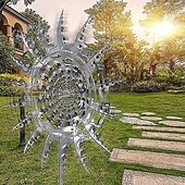 economico paletti decorativi da giardino-girandole per giardino unico e magico mulino a vento in metallo girandole per esterni costruzione con cuscinetti a sfera durevole e silenzioso decorazione del giardino esotico