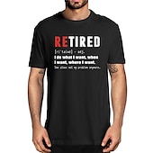 お買い得  メンズグラフィックTシャツ-男性用面白い退職定義Tシャツ - &#039;私はやりたいことをする、もはや私の問題ではない&#039; グラフィックTシャツ