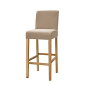 cheap Dining Chair Cover-Stretch Velvet Bar Stool Cover Burgundy Counter Height Pub Chair Slipcover for Dining Room Cafe Non Slip with Elastic BottomThick Soft Style