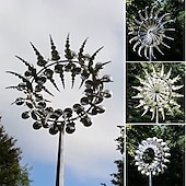 economico paletti decorativi da giardino-girandole per giardino unico e magico mulino a vento in metallo girandole per esterni costruzione con cuscinetti a sfera durevole e silenzioso decorazione del giardino esotico