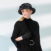 abordables Chapeaux de Fête-Fascinateurs de velours élégants de mode / chapeaux avec nœud papillon / nœud papillon en satin / tulle 1pc occasion spéciale / fête / soirée / dames jour casque