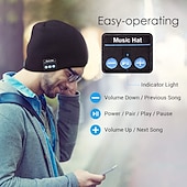 economico Cuffie on-ear e over-ear-Cuffie Bluetooth per Dormire Beanie Stereo Cappello Musicale con Bluetooth 5.0 Cappelli Wireless Aggiornati per Uomini Donne Beanie in Maglia Adatto per Sport all&#039;aperto Regalo