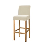 cheap Dining Chair Cover-Stretch Velvet Bar Stool Cover Burgundy Counter Height Pub Chair Slipcover for Dining Room Cafe Non Slip with Elastic BottomThick Soft Style