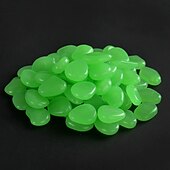 olcso dekoratív kerti karók-90db/csomag kültéri udvar világító kövek kerti kavicsok sötétben világítanak akvárium dekoráció természetes kristályok sziklák