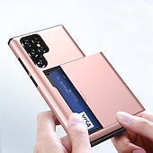economico Cover Samsung-Custodia per telefono per Samsung Galaxy S24 S23 S22 S21 S20 Plus Ultra Note 20 Ultra 10 Plus S10 S9 Plus S25 Ultra retro con supporto per schede antipolvere antiurto TPU colorata solida