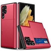 economico Cover Samsung-Custodia per telefono per Samsung Galaxy S24 S23 S22 S21 S20 Plus Ultra Note 20 Ultra 10 Plus S10 S9 Plus S25 Ultra retro con supporto per schede antipolvere antiurto TPU colorata solida