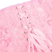 billiga Korsett-Rokoko Punk och gotiskt Medeltida kostymer Överbystkorsett Underkläder Bustier 14 plastben Maskeradkläder Dam Kunglig Bröllop Bröllopsgäst Vuxna Korsett