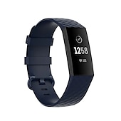 cheap Fitbit Watch Bands-3 Pack Watch Band for Fitbit Charge 4 / Charge 3 / Charge 3 SE Silicone Replacement  Strap Soft Elastic Breathable Sport Band Wristband
