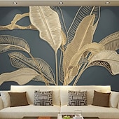 voordelige Behang-muurschildering behang muursticker bekleding print goud tropisch palmblad canvas home decor peel en stick verwijderbaar