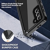 abordables Coques Samsung-Coque de téléphone pour Samsung Galaxy S24 S25 Ultra étui complet transparent avec protection d&#039;écran transparent étanche TPU PC