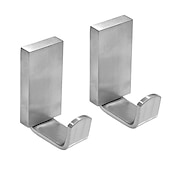 cheap Robe Hooks-2pcs Wall Hooks for Coats,Stainless Steel Robe Hooks,Wall Mounted Coat Hooks For Bathroom,Bedroom,Kitchen(Brushed Nickel/Brushed Golden/Black)
