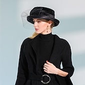 abordables Chapeaux de Fête-Fascinateurs de velours élégants de mode / chapeaux avec nœud papillon / nœud papillon en satin / tulle 1pc occasion spéciale / fête / soirée / dames jour casque