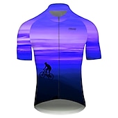 Férfi Biciklis ruházat Gradiens Mintás 3D Rövid ujjú Kerékpár Dzsörzé Felsők 3 hátsó zsebbel Hegyi biciklizés Országúti biciklizés Kerékpár Gyors szárítás Ultraibolya biztos Fényvisszaverő csíkok olcso Férfi mezek-Férfi Biciklis ruházat Gradiens Mintás 3D Rövid ujjú Kerékpár Dzsörzé Felsők 3 hátsó zsebbel Hegyi biciklizés Országúti biciklizés Kerékpár Gyors szárítás Ultraibolya biztos Fényvisszaverő csíkok