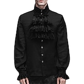 cheap Tops-Retro Vintage Medieval Blouse / Shirt Masquerade Ren Faire Prince Vampire Aristocrat Normal Men&#039;s Pirate Fantasy Steampunk Carnival New Year Masquerade Event / Party Festival Adults&#039; Blouse All