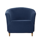 cheap Armchair Cover &amp; Armless Chair Cover-Velvet Club Chair Barrel Chair Slipcover Burgundy Stretch Armchair Covers 1-Piece Club Tub Chair Covers Sofa Cover Couch Furniture Protector Cover Plush Spandex Couch Covers for Living Room