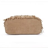 economico Borse a Tracolla-Borsa a secchiello con frange in pelle scamosciata da donna – borsa a tracolla con coulisse in stile boho per festival musicali, uscite informali e gite del fine settimana