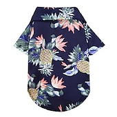 cheap Cooling Vest &amp; Shirt-Dog Hawaiian Shirt 2 Pieces Puppy Clothes for Small Medium Large Dogs Boy Breathable Coconut Tree Dog T-Shirt Pet Apparel Cat Outfit for Chihuahua Yorkie Costume Clothing (Small, 1)