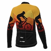 economico Maglie da uomo-Per uomo Maglia da ciclismo Manica lunga Bicicletta Maglietta / Maglia Superiore con 3 tasche posteriori Ciclismo da montagna Cicismo su strada Traspirante Asciugatura rapida Traspirazione umidit