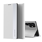 cheap Samsung Cases-Phone Case For Samsung Galaxy S24 S23 S22 S21 Ultra Plus A54 A34 A14 A72 A52 A42 Note 20 Ultra 10 Plus S25 Ultra Full Body Case with Stand Holder Flip Dustproof Solid Colored PC PU Leather