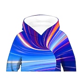 Недорогие Мальчиковое 3D-зрение и геометрия-Мальчики 3D 3D-печати Толстовка Длинный рукав 3D печать Весна Осень Зима Активный Классический Дети 2-12 лет Школа на открытом воздухе Повседневные